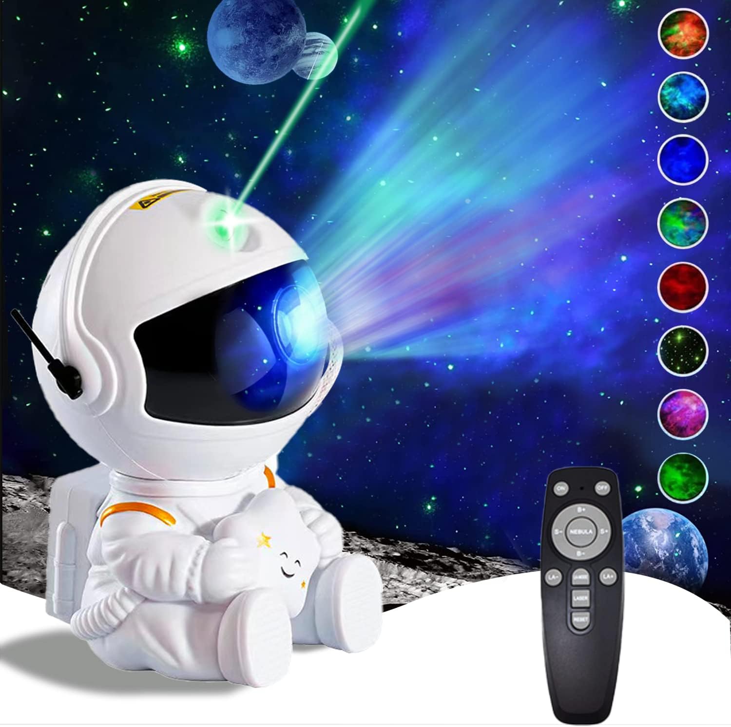 Lampara Astronauta Proyector De Galaxia